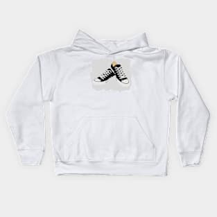 Classic shoes white and black Kids Hoodie